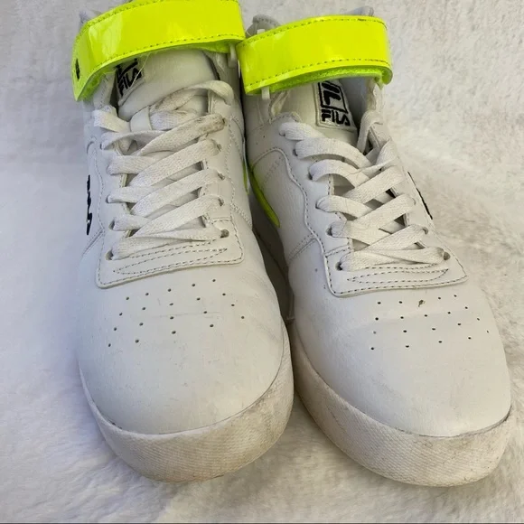 Fila Vulc Color Pop Neon Green High Top Sneakers - Picture 3 of 10